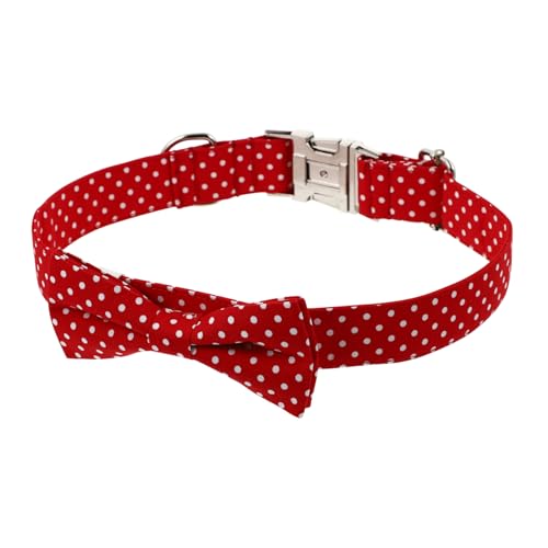 PartyKindom Verstellbares Hundehalsband mit Punktmuster und Stabilem Metallverschluss Komfortables Haustierhalsband mit Abnehmbarem Schleifenanhänger für Kleine und Mittlere Hunde für Alltag PartyKindom Verstellbares Hundehalsband mit Punktmuster und Stabilem Metallverschluss Komfortables Haustierhalsband mit Abnehmbarem Schleifenanhänger für Kleine und Mittlere Hunde für Alltag von PartyKindom