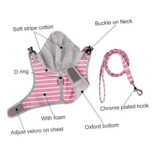 PartyKindom Verstellbares Katzengeschirr mit Leine Atmungsaktive Haustierweste mit Sicherheitsverschluss Komfortables Katzen Geschirr für Spaziergänge S PartyKindom Verstellbares Katzengeschirr mit Leine Atmungsaktive Haustierweste mit Sicherheitsverschluss Komfortables Katzen Geschirr für Spaziergänge S von PartyKindom