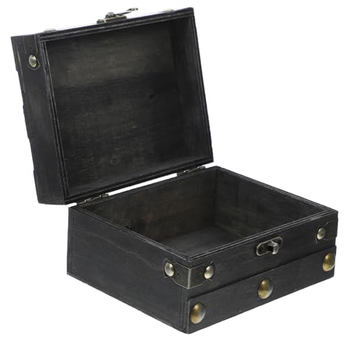 PartyKindom Vintage Holz Schatztruhe Schmuckkästchen mit Deckel Dekorative Aufbewahrungsbox für Schmuck und Kleinteile Handgefertigte Truhe für Wohnzimmer Schlafzimmer und Geschenkidee PartyKindom Vintage Holz Schatztruhe Schmuckkästchen mit Deckel Dekorative Aufbewahrungsbox für Schmuck und Kleinteile Handgefertigte Truhe für Wohnzimmer Schlafzimmer und Geschenkidee von PartyKindom