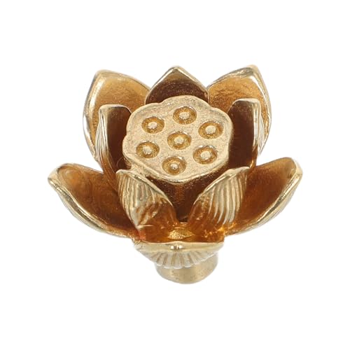 PartyKindom Vintage Lotusblumen Messing Türgriff Langlebiger Schrankknauf mit Komfortablem Griff Dekorativer Schubladenzug für Küchen Kleiderschrank und Kommodentüren Künstlerisches Design PartyKindom Vintage Lotusblumen Messing Türgriff Langlebiger Schrankknauf mit Komfortablem Griff Dekorativer Schubladenzug für Küchen Kleiderschrank und Kommodentüren Künstlerisches Design von PartyKindom