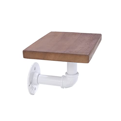 PartyKindom Vintage Wandshelf aus Schmiedeeisen mit Holz Trennwand Wandhängeregal für Bücher Dekoration und Farbe und Maserung der Holzplatte Variabel von PartyKindom