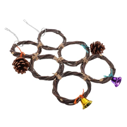 PartyKindom Vogelkäfig Hängender Ring aus Naturholz Papageienspielzeug Kauen und Stehen Fördert Mentale Gesundheit und Bewegung Geeignet für Wellensittiche Sittiche und Kleine Haustiere PartyKindom Vogelkäfig Hängender Ring aus Naturholz Papageienspielzeug Kauen und Stehen Fördert Mentale Gesundheit und Bewegung Geeignet für Wellensittiche Sittiche und Kleine Haustiere von PartyKindom