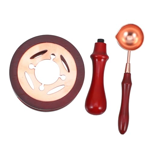 PartyKindom Wachssiegelwärmer mit Wachsschmelzofen und Löffel Retro Stil Praktisches Wachssiegel Zubehör für DIY Briefversiegelung für Bastler und Anfänger von PartyKindom