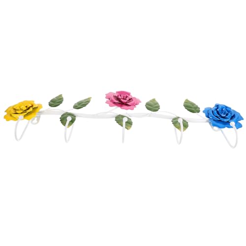 PartyKindom Wall-mounted Retro Hooks Rack Bunte Eisenblumen Garderobenhaken Für Badezimmer Flur Und Wohnzimmer Platzsparender Vintage-haken Für Handtücher Mäntel Und Accessoires PartyKindom Wall-mounted Retro Hooks Rack Bunte Eisenblumen Garderobenhaken Für Badezimmer Flur Und Wohnzimmer Platzsparender Vintage-haken Für Handtücher Mäntel Und Accessoires von PartyKindom