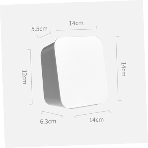 PartyKindom Wandorganizer Badezimmer Cotton Pads Halterung mit Klappdeckel Wasserdichtes Material Rostfrei Platzsparend ohne Bohren Vielseitig für Wattepads und Wattestäbchen Weiß von PartyKindom