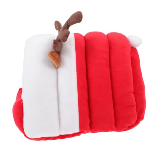 PartyKindom Warmes Hamsterhaus aus Baumwolle Großes Kuschelzelt in Rentierform Weihnachtliches Kleintierversteck für Kleine Haustiere Langlebiges Winternest Gemütlicher Rückzugsort PartyKindom Warmes Hamsterhaus aus Baumwolle Großes Kuschelzelt in Rentierform Weihnachtliches Kleintierversteck für Kleine Haustiere Langlebiges Winternest Gemütlicher Rückzugsort von PartyKindom