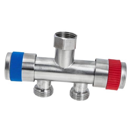 PartyKindom Wasserhahn Verteiler Fach Schlauchadapter Waschmaschine Robust Langlebig Dicht Kompatibel Einfache Installation von PartyKindom