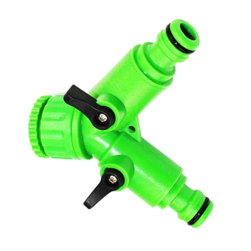 PartyKindom Wasserhahn Verteiler mit Integrierter Absperrung Gartenschlauch Anschluss Verteiler Y mit Dichtungsring Aus Abs Langlebig und Auslaufsicher für Waschmaschine und von PartyKindom