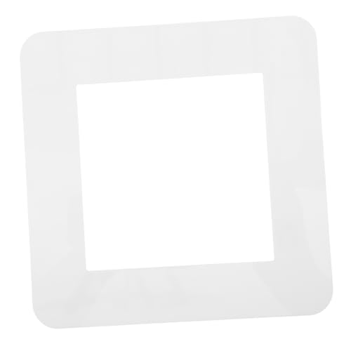 PartyKindom Weiße Acryl Lichtschalter Abdeckung Einzelgang Dekorative Einfache Montage Abnehmbar für Leichte Reinigung Widerstandsfähig gegen Verformung Stilvolles Wandpaneel für Modernen von PartyKindom