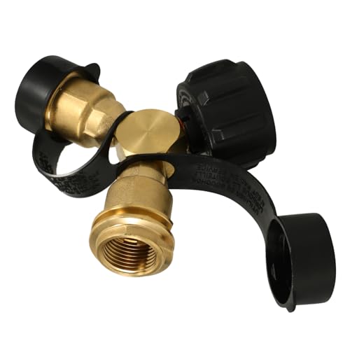 PartyKindom Y Adapter Gassplitter Verteiler aus Robustem Verschleißfestem Material Sicherer für Zwei Gasgrills oder Campingkocher Einfache Installation ohne Zusätzliches Werkzeug als Gasgrill von PartyKindom