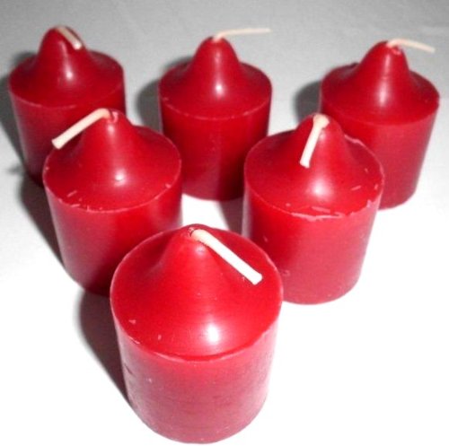 1a PartyLite 6 Votivkerzen ZIMT-LORBEER Weihnachtsduft v06199 --- rot von PartyLite - VOTIVKERZEN