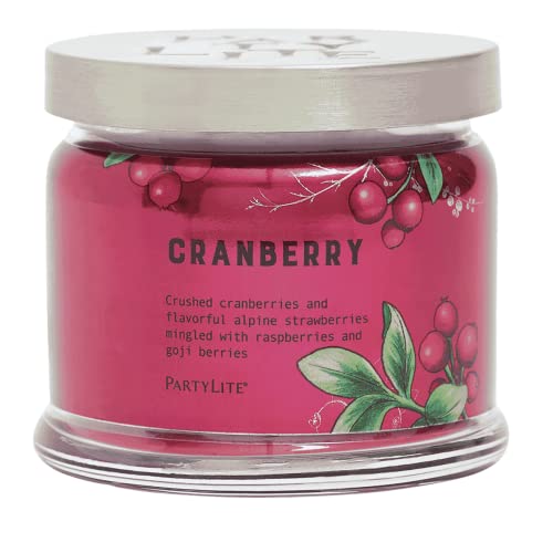 Cranberry Kerzenglas mit 3 Dochten, Cranberry von PartyLite