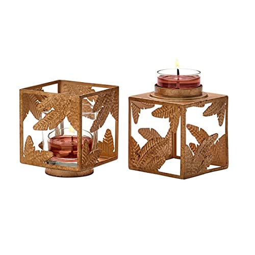 PartyLite Votivkerzenhalter-Set, quadratisch, goldfarben von PartyLite