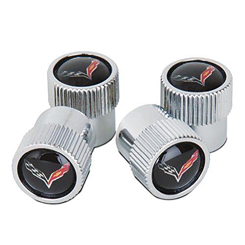 PartyUnix 1 Satz Autoreifen-Ventilkappen Bolzentyp Korrosionsschutz, für Corvette staubdichtes Antifouling auslaufsicheres Zubehör von PartyUnix