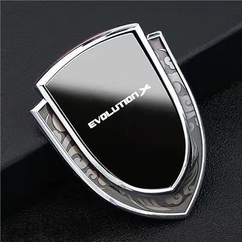 PartyUnix 3D Metall Embleme Sticker Auto Körper KofferraumtüR Chrom Abzeichen Dekoration für Mitsubishi Evolution X Lancer EVO ufkleber Logo,B von PartyUnix