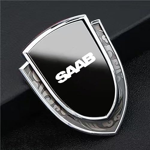 PartyUnix 3D Metall Embleme Sticker Auto Körper KofferraumtüR Chrom Abzeichen Dekoration für Saab 93 95 Saab 9-3 9-5 900 9000 ufkleber Logo,B von PartyUnix