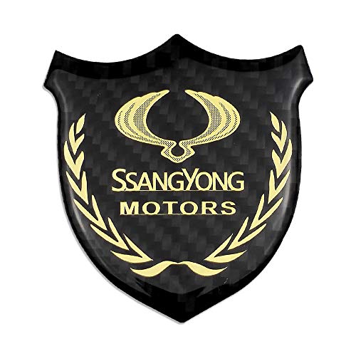 PartyUnix 3D Metall Embleme Sticker Auto Körper KofferraumtüR Chrom Abzeichen Dekoration für SsangYong ActYon Korando Tivolan Rodius Rexton 2 Kyron Tivoli ufkleber Logo,B von PartyUnix