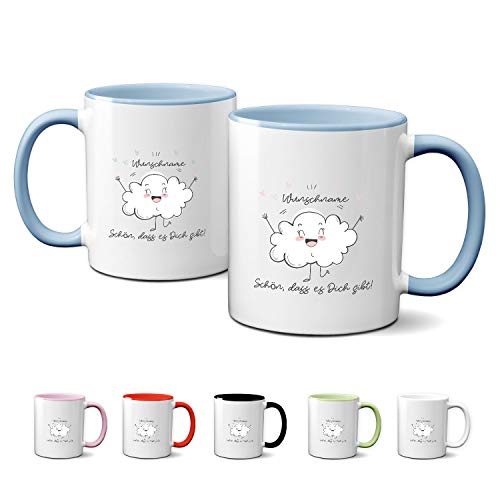 Tasse mit Spruch und Wuschnamen Geschenk für Ehefrau Ehemann Freund Freundin von Partycards