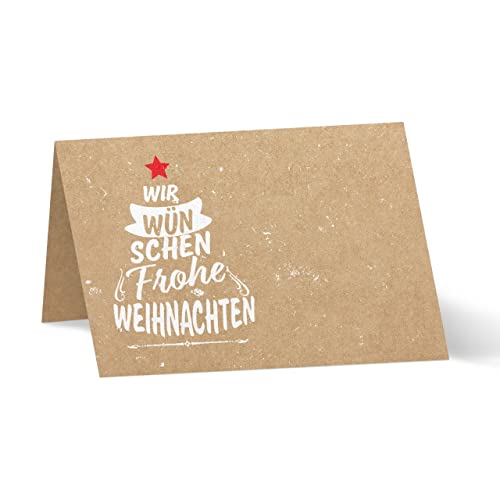 Tischkarten/Platzkarten aus Kraftpapier Motiv Tannenbaum 25 von Partycards