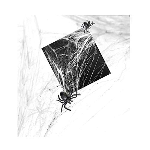 Partydeko Spinnennetz, 1 Stück, Weiss, 60 gr - Halloween Dekoration von Partydeko