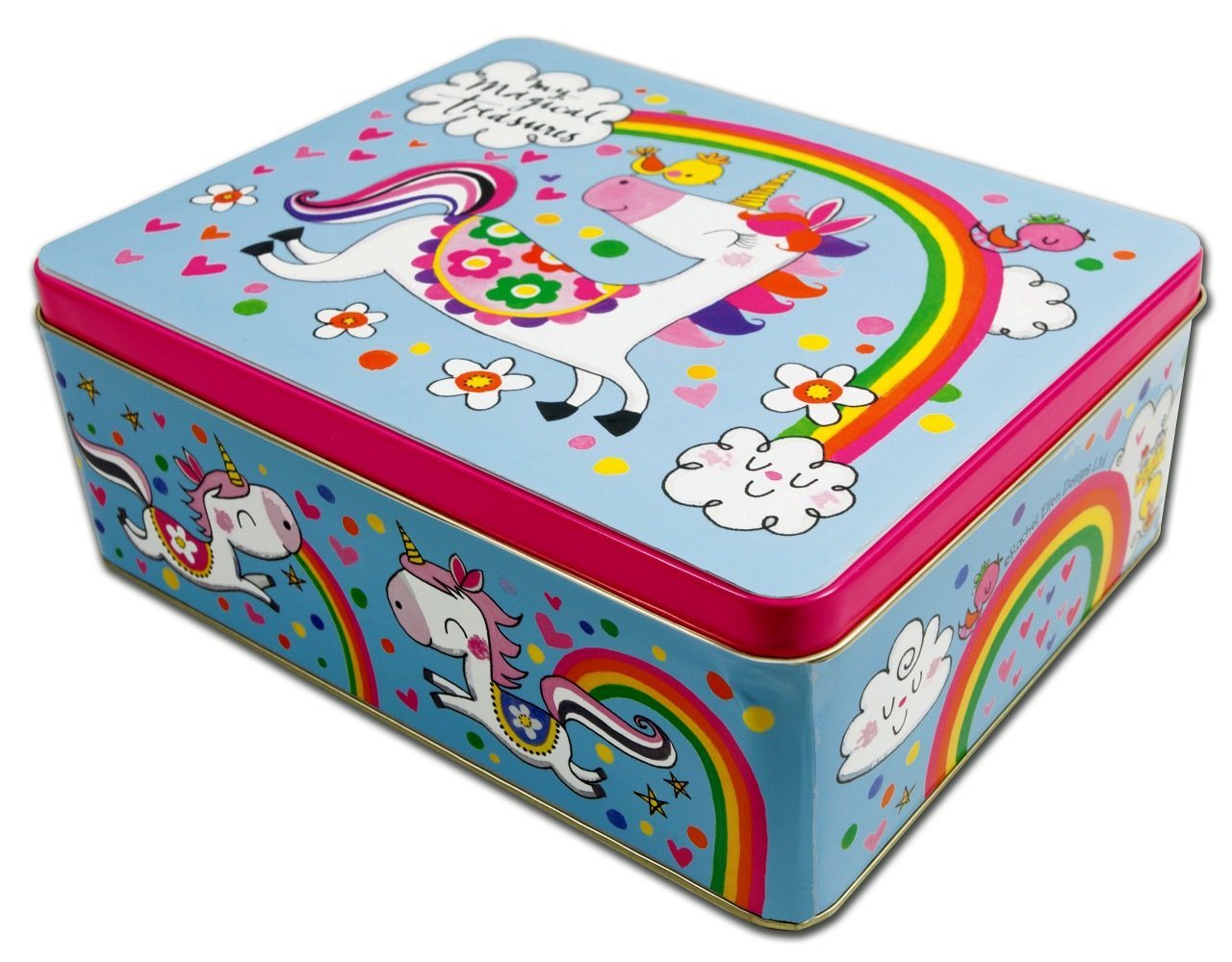 Partystrolche Aufbewahrungsdose Blechdose Einhon Geschenkbox Rachel Ellen Einhörner, 19 x 1 x 7 cm Partystrolche Aufbewahrungsdose Blechdose Einhon Geschenkbox Rachel Ellen Einhörner, 19 x 1 x 7 cm von Partystrolche