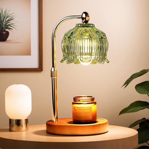 Candle Warmer Lamp with Dimmer - Electric Candle Lamp with Timer for Jar Candles Scented Candles with 2 Bulb von Paryou