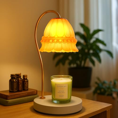 Candle Warmer Lamp with Dimmer - Electric Candle Lamp with Timer for Jar Candles Scented Candles with 2 Bulb von Paryou