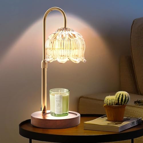 Paryou Kerzenwärmer Lampe mit Dimmer - Elektrische Kerzenlampe mit Timer für Glaskerzen Duftkerzen mit 2 Glühbirnen von Paryou