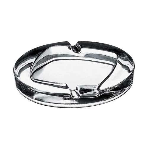 Aschenbecher glasklar oval außen quadratisch innen mit 2 Ablagen, 2er Set Aschenbecher glasklar oval außen quadratisch innen mit 2 Ablagen, 2er Set von Pasabahce