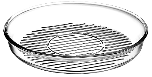 Pasabahce Borcam Grill Glas Auflaufform Rund Mikrowellen geeignet, 32cm von Pasabahce