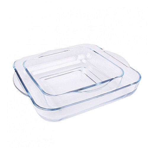 OZYOL Borcam-Set 159028 Auflaufform Quadratisch Kare Glasauflaufform Backform Schale von Pasabahce