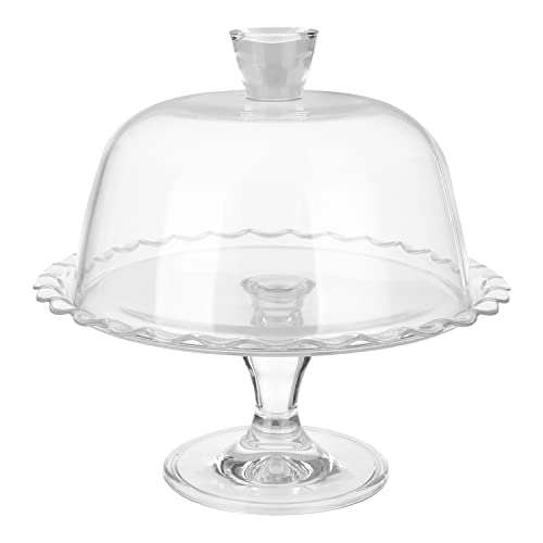 Pasabahce Tortenständer mit Deckel transparent Glas (26 x 26 x 26 cm) von Pasabahce