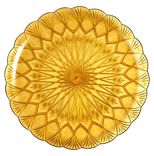 3 vassoi tondi stella colore ambra cm33 3 vassoi tondi stella colore ambra cm33 von H+H