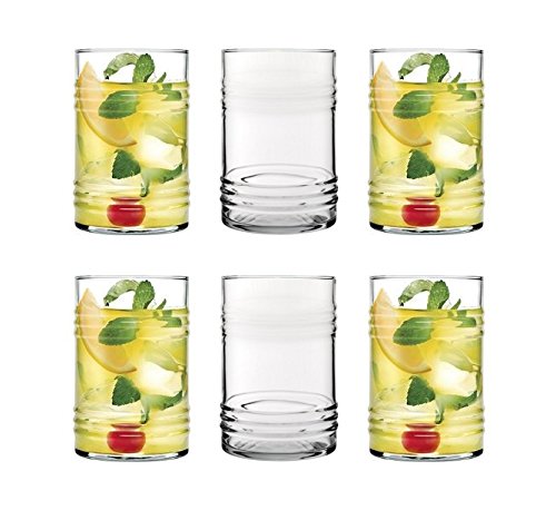 Pasabahce 420119 Profi-Glas Tin Can XL, 6er Set Cocktail, Party Glas, Fun Glas, Longdrink, Höhe ca. 12,3 cm, 49 cl, aus gehärtetem Glas, 6 Stück von Pasabahce