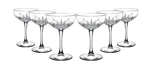 Pasabahce 440236 Sektschale „Timeless“ im Kristall-Design, 25,5 cl, Höhe ca. 15,7 cm, 6er Set aus Glas von Pasabahce