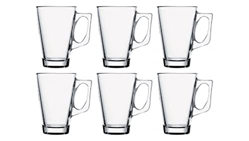 Pasabahce 55201 – Teeglas mit Henkel Vela für Tee, Latte Macchiato, Irish Coffee, Punsch, Glühwein, Heiße Schokolade, 6er Set von Pasabahce