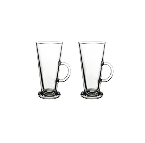 Pasabahce 55861 – Teeglas mit Henkel"Columbian" 263ml für Tee, Latte Macchiato, Irish Coffee, Punsch, Glühwein, Heiße Schokolade, 2er Set von Pasabahce