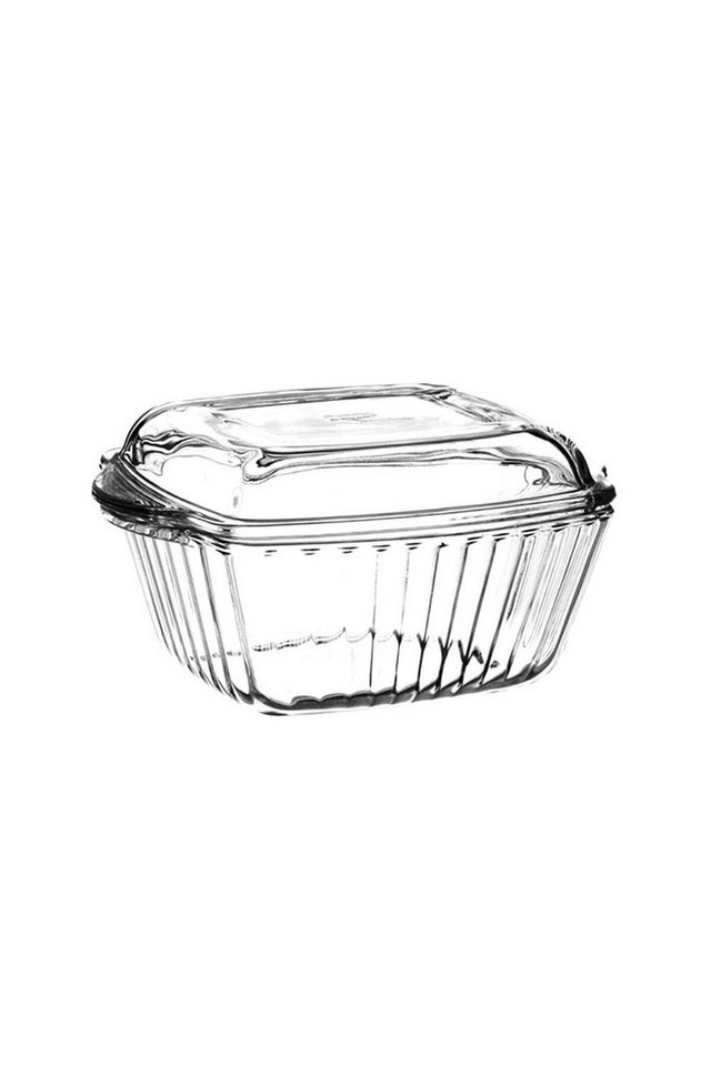 Pasabahce Auflaufform Auflaufform Borcam 2-Teilig Glasschale mit Glasdeckel, eckig, 1150 cc, Glas Pasabahce Auflaufform Auflaufform Borcam 2-Teilig Glasschale mit Glasdeckel, eckig, 1150 cc, Glas von Pasabahce