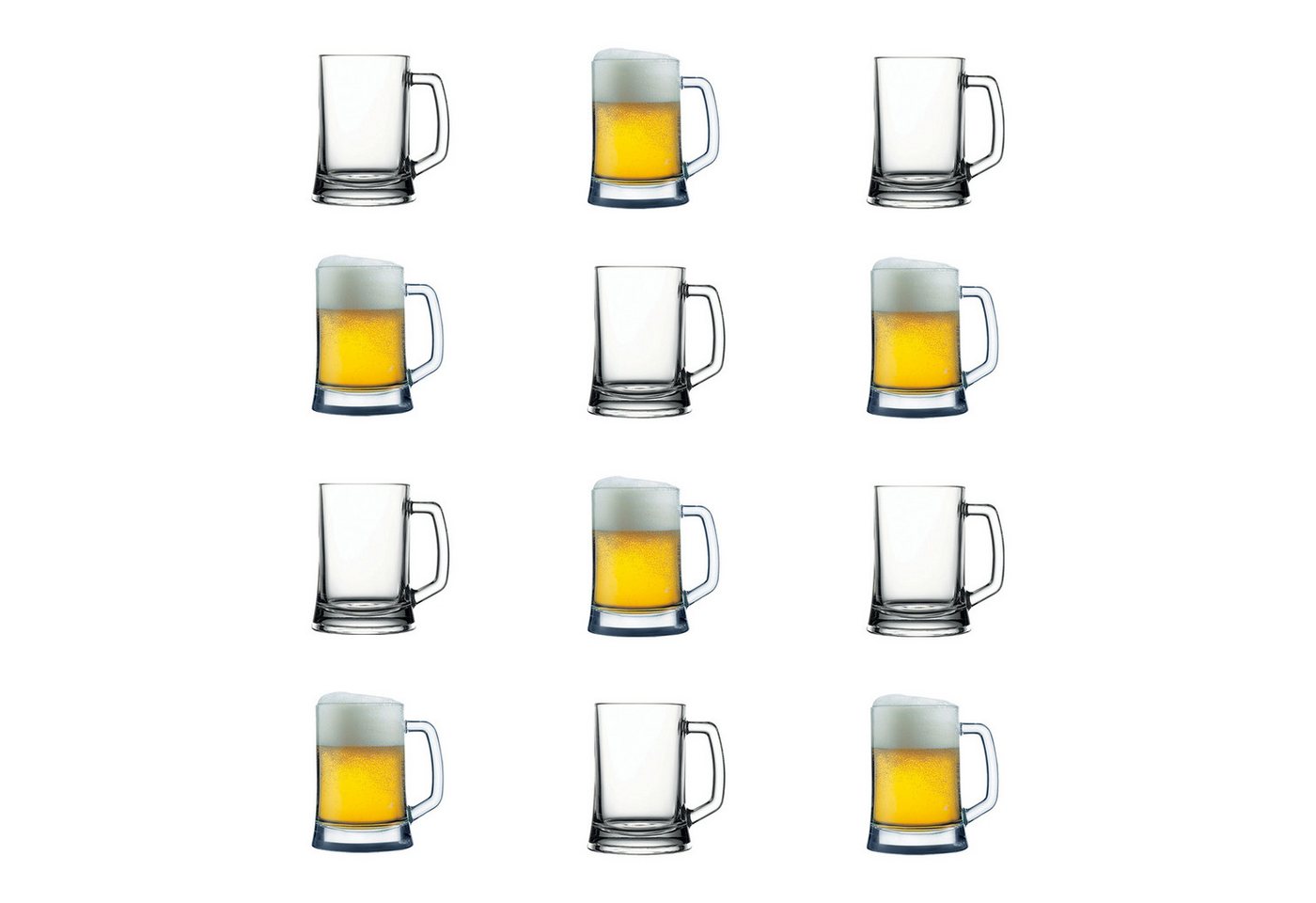 Pasabahce Bierglas Pasabahce Pub Bierglas 500 ml – Klares Glas mit Henkel von Pasabahce