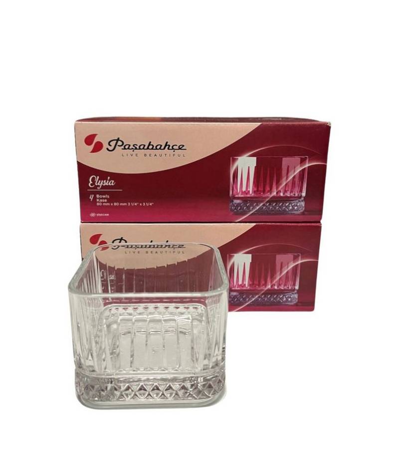 Pasabahce Dessertschale 4er Set Glasschale Knabberschale Snackschale Nusschale, (4-tlg) von Pasabahce