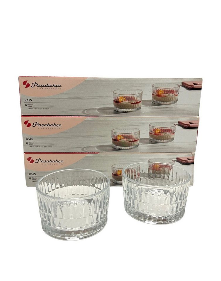Pasabahce Dessertschale 6er Set Glasschale Knabberschale Snackschale Nusschalee, (6-tlg) von Pasabahce