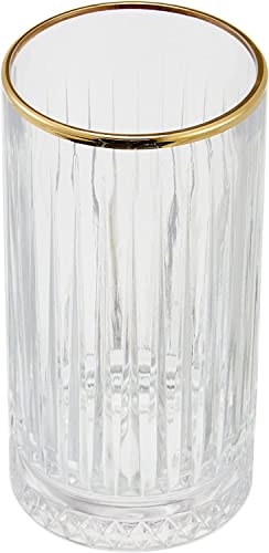 Pasabahce Elysia Trinkgläser-Set mit goldfarbenem Rand, 280 cc, ideal für Wasser, Saft, Spirituosen oder Cocktails, 4 Stück von Pasabahce