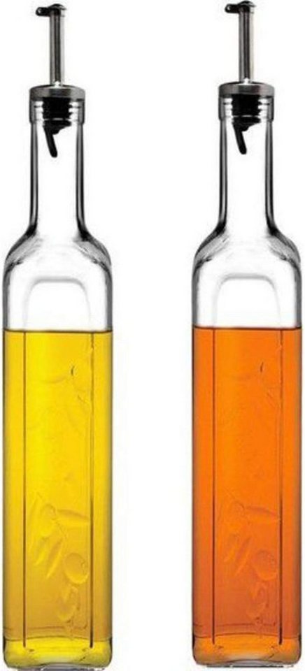 Pasabahce Essigspender Pasabahce Homemade Öl- und Essigflaschen – 2er Set, 500 ml, (2-tlg) von Pasabahce