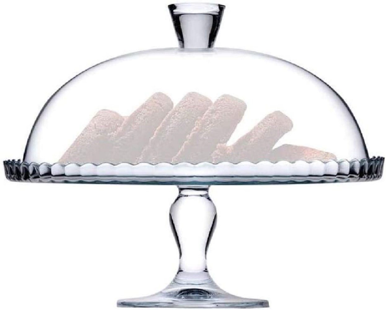 Pasabahce Gläser-Set Kuchenteller mit Kuppelfuß Gebäckserviceständer Glasservierung Dessert von Pasabahce