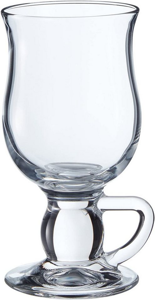 Pasabahce Gläser-Set Pasabahce 44159 Irisch Coffee Gläser mit Griff Henkel Kaffee, 2er Pack, Teegläser Eiskaffee Cocktail Latte Macchiato, Glas von Pasabahce