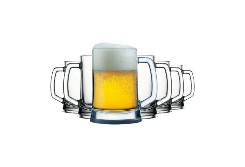 Pasabahce Gläser-Set Pub Bierkrug, Glas, 500ml, 6er Set, ideal für Bier, Radler oder Softdrinks von Pasabahce