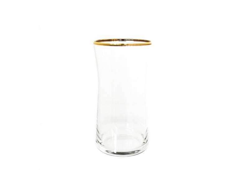Pasabahce Glas Heybeli 6er Set Trinkgläser mit Gold Umrandung aus Glas 345 ml von Pasabahce