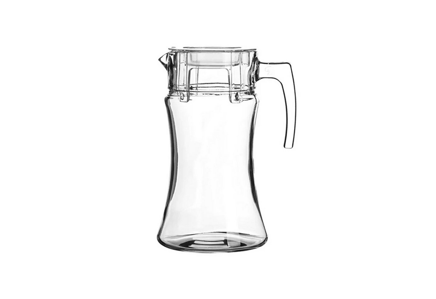 Pasabahce Karaffe Azur Karaffe aus Glas mit Griff 1,4 L Transparent mit Deckel, (1-tlg) von Pasabahce