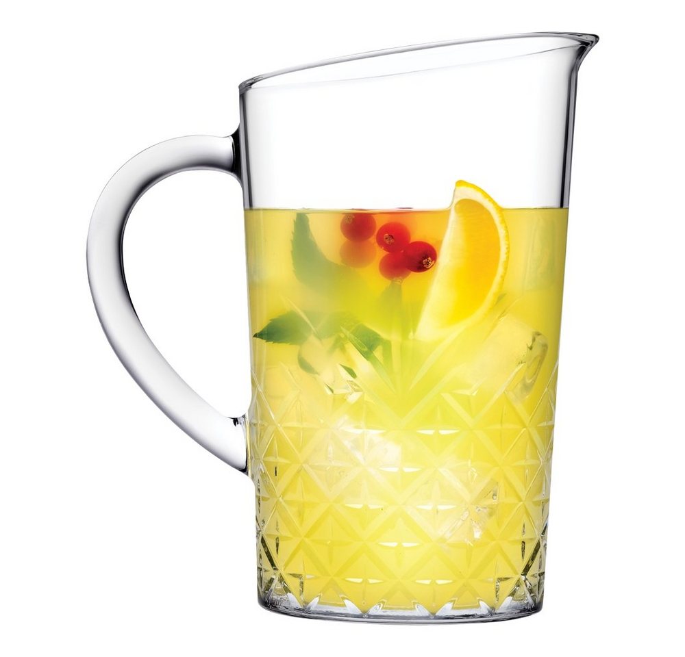 Pasabahce Karaffe Timeless, (Packung, 1 teilig), Wasserkrug mit Auslauf und handlichem Griff, 1.44 Liter von Pasabahce