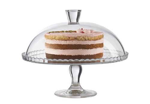 Pasabahce Patisserie 95200 - Tortenplatte mit Fuß und Haube, Glas von Pasabahce